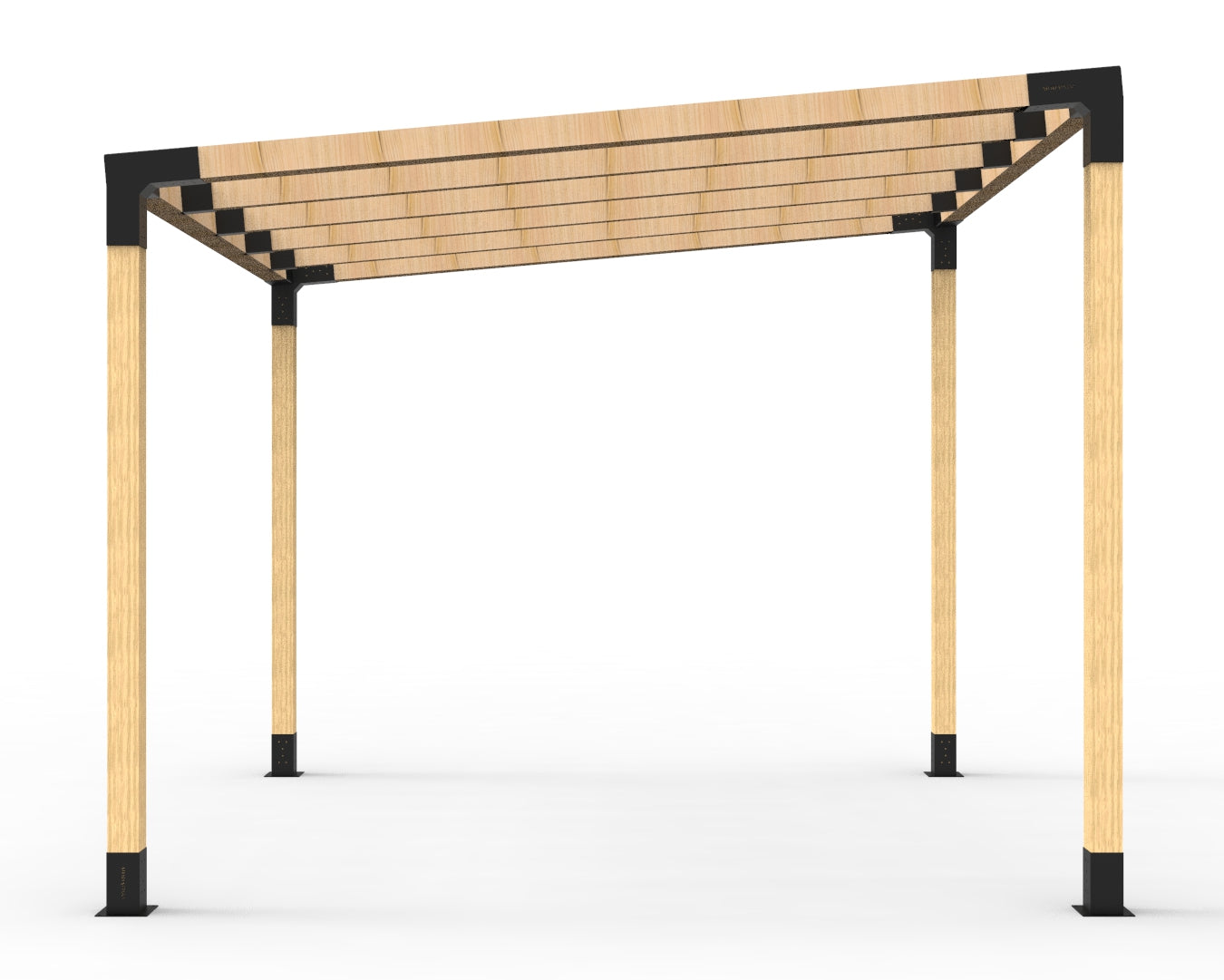 Angled Pergola with 4 Rafters 1