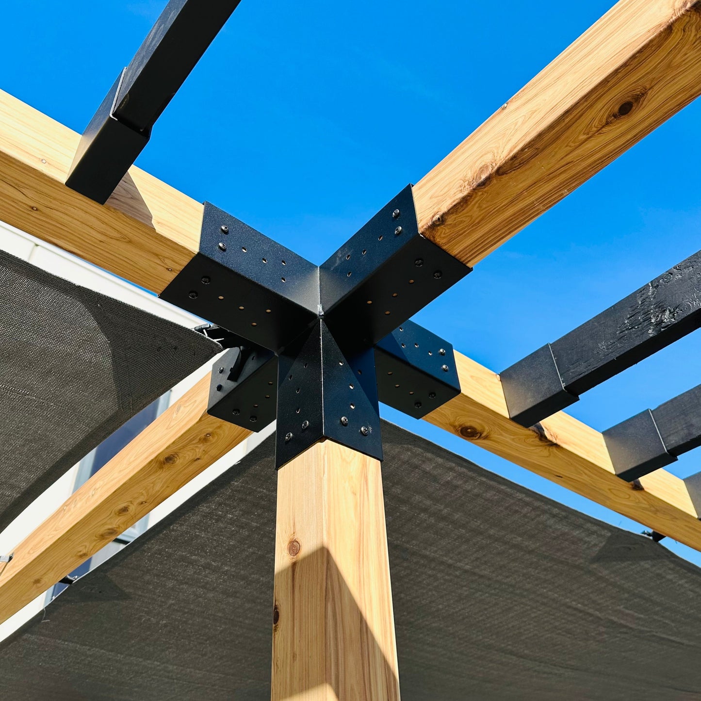 Five Arm Pergola Expansion Bracket for 90x90 Timber Posts